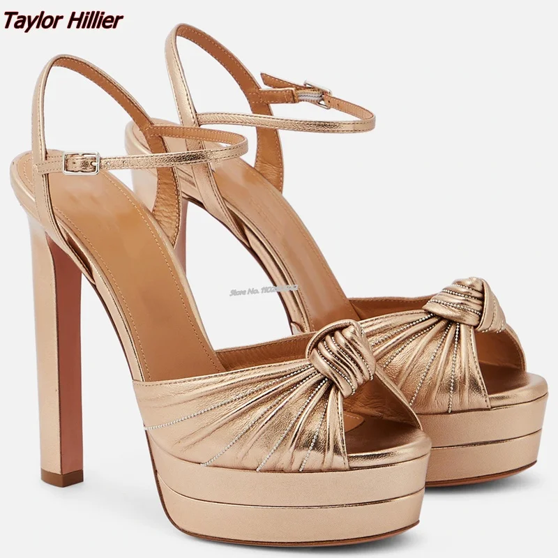 Women'S Fashion Layering - Retro Double Layer Water Platform High-Heeled