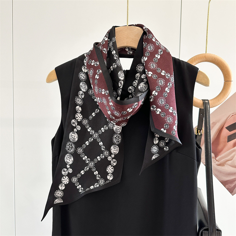 Jewelry Print 100% Silk Neck H - Women'S Fashion Layering recension och pris