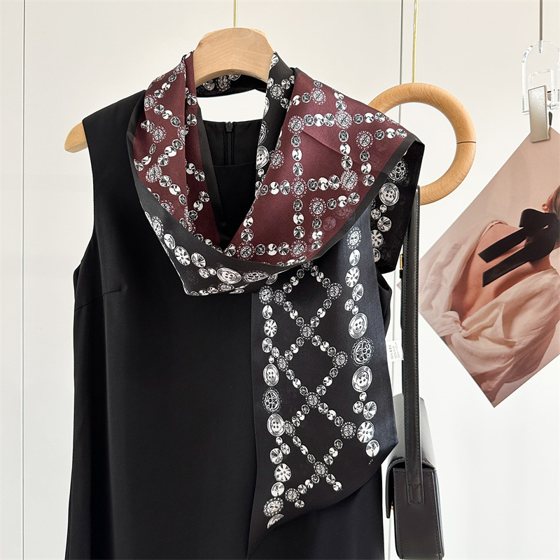Jewelry Print 100% Silk Neck H - Women'S Fashion Layering recension och pris