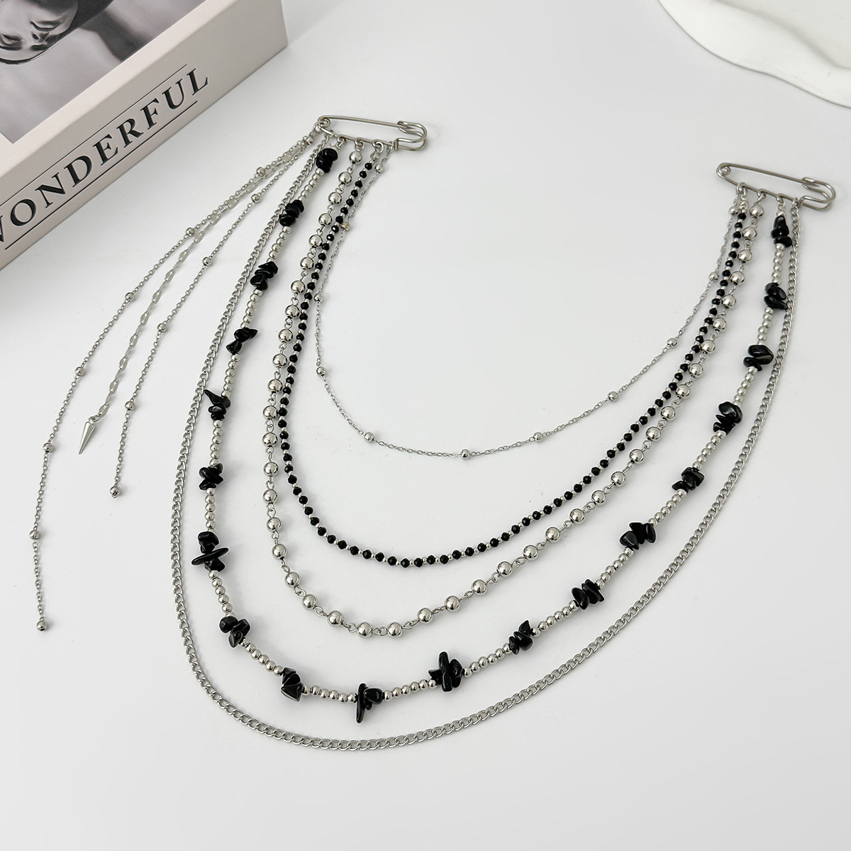 Punk Hip Hop Long Crystal Broo - Women'S Fashion Layering recension och pris