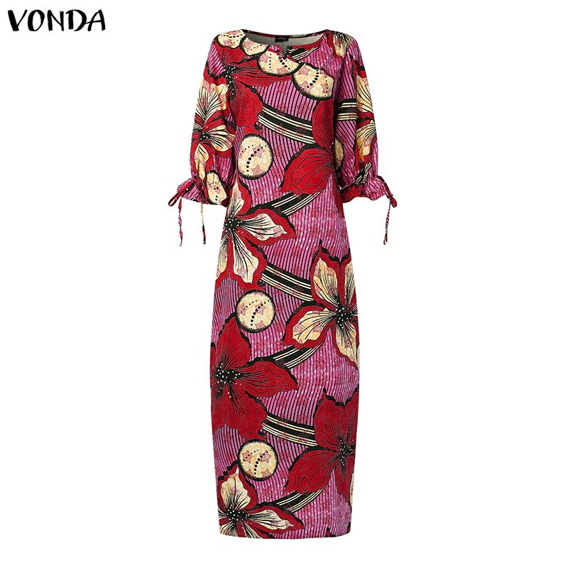 VONDA Plus Size Women Bohemian - Maxi Dress Boho recension och pris