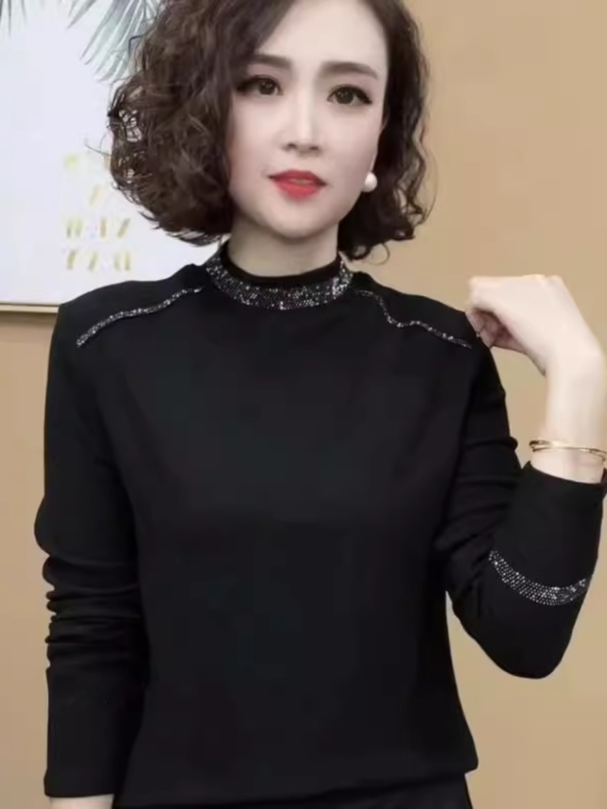 Fashionable Long Sleeve Half H - Women Fashion Over 40 recension och pris