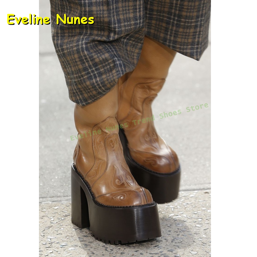 Embroidery Platform Knee High  - Women'S Fashion Trends 2025 recension och pris
