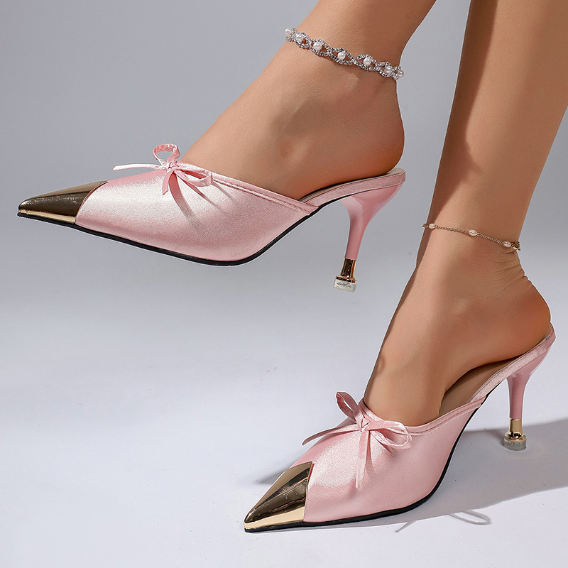 Bowtie Decor Pink High Heel Sa - Women'S Fashion Underwear recension och pris