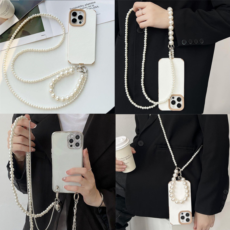 Cute Crossbody Y2K Pearl Phone - Women'S Fashion Layering recension och pris