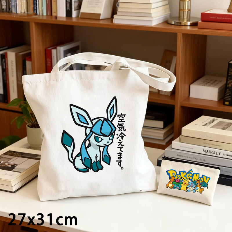 2PCS Pokemoned Canvas Bag and  - Coin Purse Women recension och pris