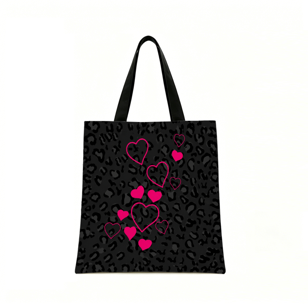 Black Leopard Print Pink Heart - Coin Purse Women recension och pris